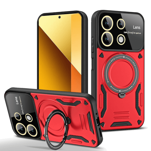 Lenuo Armor obal pro Xiaomi Redmi Note 13 5G, červená 